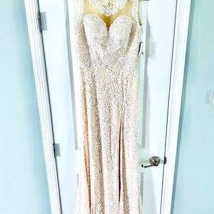 Beautiful lace full length formal gown